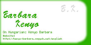 barbara kenyo business card